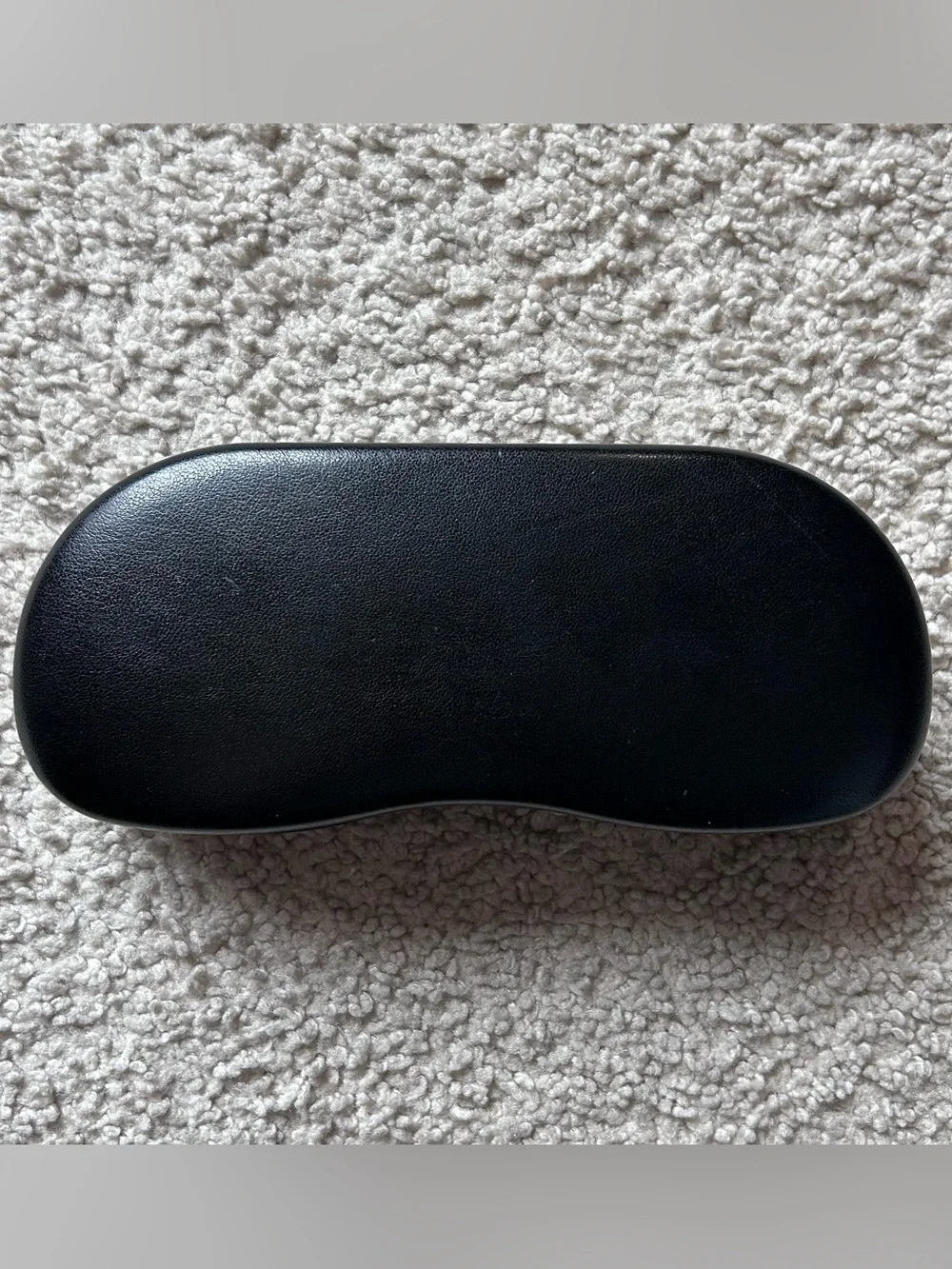 Ray-Ban Faux Leather Embossed Logo Hard Shell Clamshell Glass Case Black OS